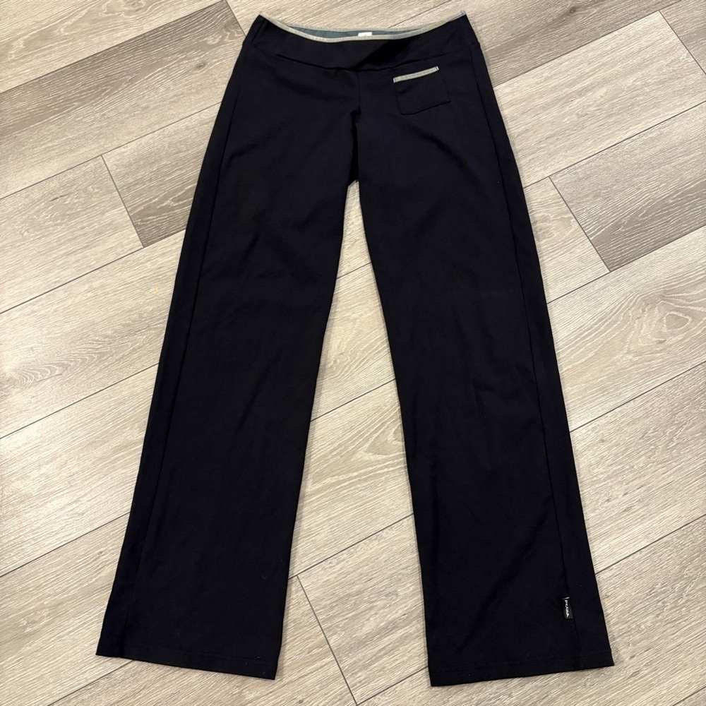 Prana Dark Navy Blue Wide Leg Pants Size Medium